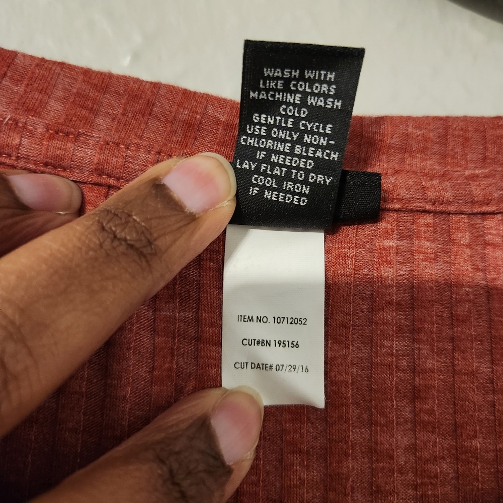 Torrid Orange Ribbed Tee - Picture 6 of 6